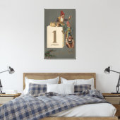 Een gelukkig nieuwjaarGnomen gooien geld Canvas Afdruk (Insitu (Slaapkamer))