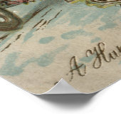 Een gelukkig nieuwjaarKinderen rond een Rode Wagon Poster (Hoek)