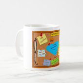 Een gelukkig ontwerp van de Mok van het berichtenb (Voorkant links)