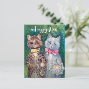 Een Gelukkig Paar   Louis Wain   Briefkaart