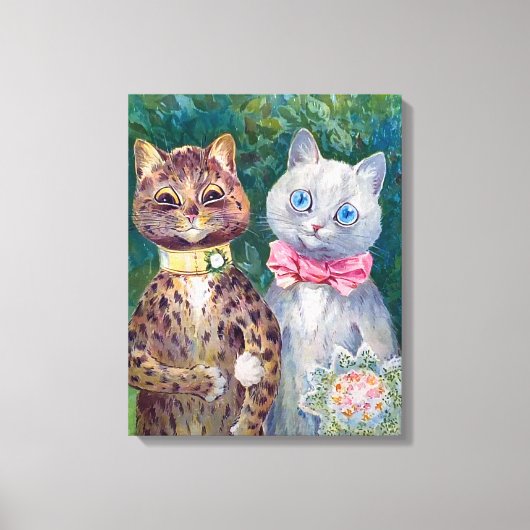 Een Gelukkig Paar | Louis Wain | Canvas Afdruk (Voorkant)