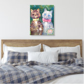 Een Gelukkig Paar | Louis Wain | Canvas Afdruk (Insitu (Slaapkamer))