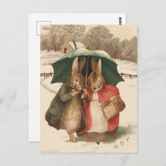 “Een Gelukkig Paar” van Beatrix Potter Briefkaart (Voorkant / Achterkant)