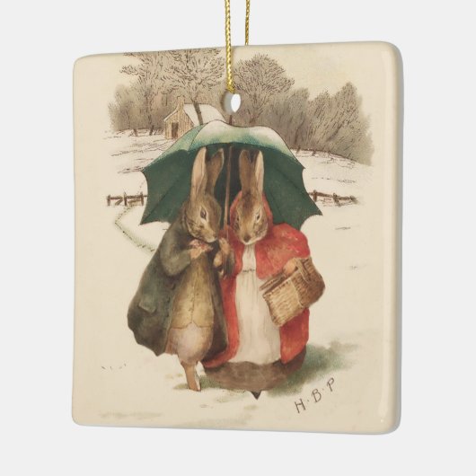 “Een gelukkig paar” van Beatrix Potter Keramisch Ornament (Links)