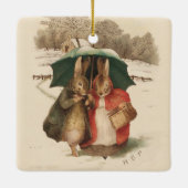 “Een gelukkig paar” van Beatrix Potter Keramisch Ornament (Achterkant)