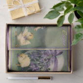 Een gelukkig  paasmeisje met Baby Tissuepapier (Geschenk)