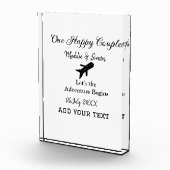 Een gelukkig stel, laten we avontuur beginnen huwe fotoblokken (Rechts)