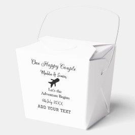 Een gelukkig stel, laten we avontuur beginnen trou bedankdoosjes