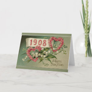 Een gelukkig Victoriaans Wenskaart van het Feestdagen Kaart