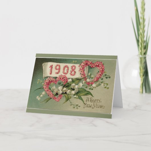 Een gelukkig Victoriaans Wenskaart van het Feestdagen Kaart (Voorkant)