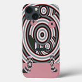 Een gelukkig vormcirkelroze Case-Mate iPhone case (Achterkant)