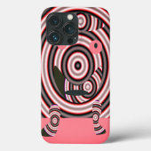 Een gelukkig vormcirkelroze Case-Mate iPhone case (Achterkant)