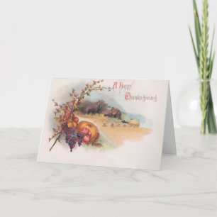 Een gelukkig Wenskaart van de Thanksgiving Feestdagen Kaart