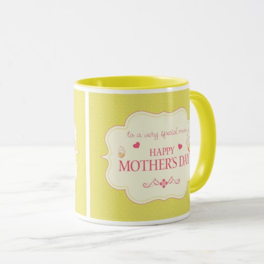 Een gelukkig Wenskaart van het Moederdag Mok (Voorkant rechts)