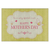 Een gelukkig Wenskaart van het Moederdag Snijplank (Voorkant)