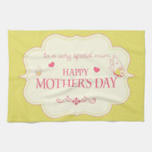 Een gelukkig Wenskaart van het Moederdag Theedoek (Horizontaal)