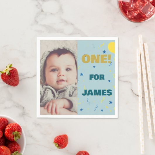 Een gelukkige 1e verjaardag Photo Party Servet (Insitu)