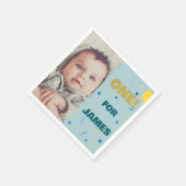 Een gelukkige 1e verjaardag Photo Party Servet (Hoek)