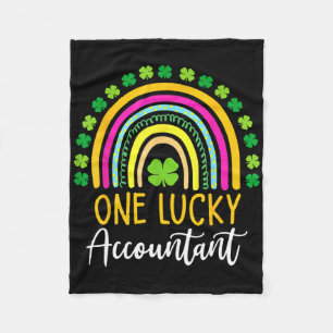Een gelukkige accountant St Patrick Day Shamrocks Fleece Deken