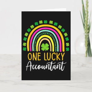 Een gelukkige accountant St Patrick Day Shamrocks  Kaart