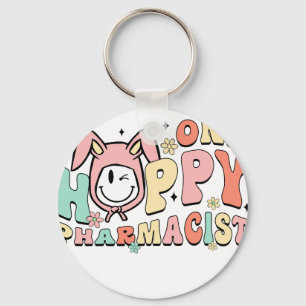 één gelukkige apotheker, retro, vintage sleutelhanger