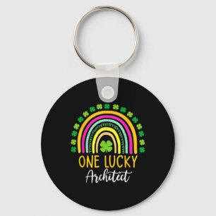 Een gelukkige architect St Patrick Day Shamrocks Sleutelhanger