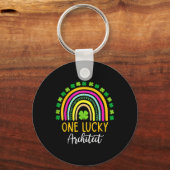 Een gelukkige architect St Patrick Day Shamrocks Sleutelhanger (Voorkant)