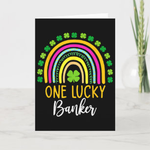Een gelukkige bankier St Patrick Day Shamrocks Kaart