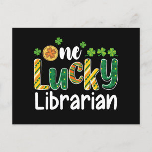 Een gelukkige bibliothecaris school St Patrick's D Briefkaart