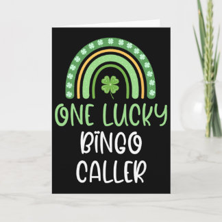 Eén gelukkige bingobelcaller St. Patrick's Day gra Kaart