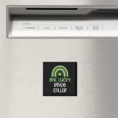 Eén gelukkige bingobelcaller St. Patrick's Day gra Magneet (Insitu (Vaatwasser))