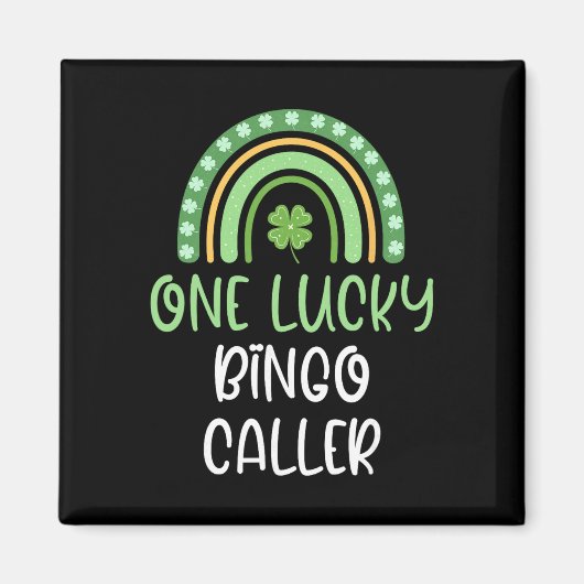 Eén gelukkige bingobelcaller St. Patrick's Day gra Magneet (Voorkant)