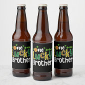 Een gelukkige broer bijpassende familie St Patrick Bier Etiket (Flessen)
