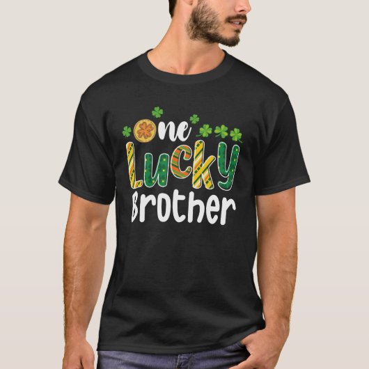 Een gelukkige broer bijpassende familie St Patrick T-shirt (Voorkant)