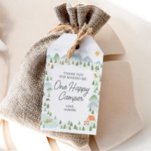 Een Gelukkige Camper 1e Verjaardag Favor Tag