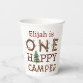 Een gelukkige Camper 1e Verjaardag Party Papieren Papieren Bekers (Achterkant)