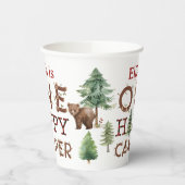 Een gelukkige Camper 1e Verjaardag Party Papieren Papieren Bekers (Links)