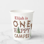 Een gelukkige Camper 1e Verjaardag Party Papieren Papieren Bekers (Voorkant)