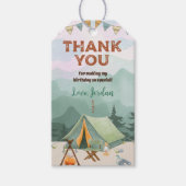 Een gelukkige Camper Birthday Dank u Label Cadeaulabel (Voorkant)