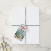 Een gelukkige Camper Birthday Dank u Label Cadeaulabel (Met Touw)