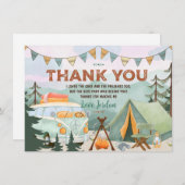Een gelukkige Camper Birthday Dank u wel Kaart (Voorkant / Achterkant)