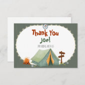 Een gelukkige Camper Birthday Dank u wel Kaart (Voorkant / Achterkant)