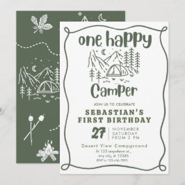 Een gelukkige Camper Boys 1e verjaardag Kaart