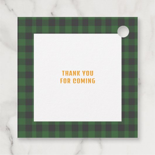 Een gelukkige Camper Boys eerste verjaardag Bedankjes Labels (Achterkant)