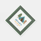 Een gelukkige Camper Boys eerste verjaardag Servet (Hoek)