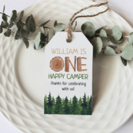 Een gelukkige camper dank u cadeaulabel