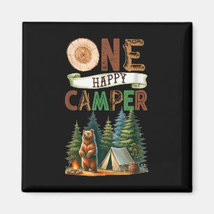 Een gelukkige Camper Eerste Verjaardag Familie Cam Magneet