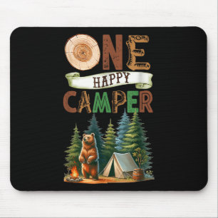 Een gelukkige Camper Eerste Verjaardag Familie Cam Muismat