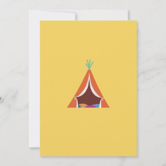 Een gelukkige camper eerste verjaardag nodigt uit kaart (Achterkant)