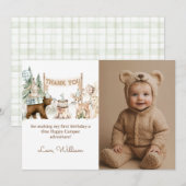 Een gelukkige Camper Foto Eerste Verjaardag Bedankkaart (Voorkant / Achterkant)